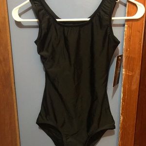 Black adult tank dance leotard !